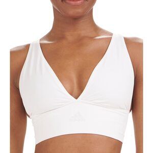 AdidasWomensMicro-stretch Lounge Braseamless Comfort & SupportWhiteLarge